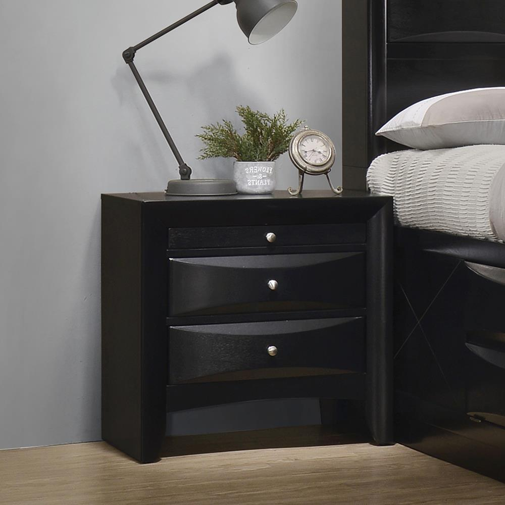Briana 2-drawer Nightstand Black