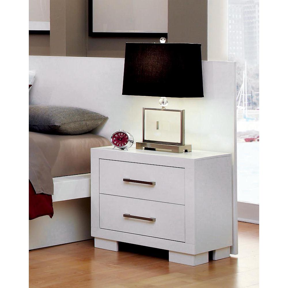 Jessica 2-drawer Nightstand Cream White
