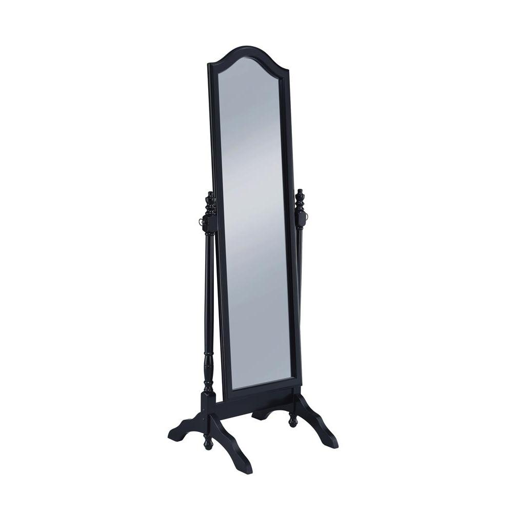 Cabot Wood Adjustable Full Length Cheval Mirror Black