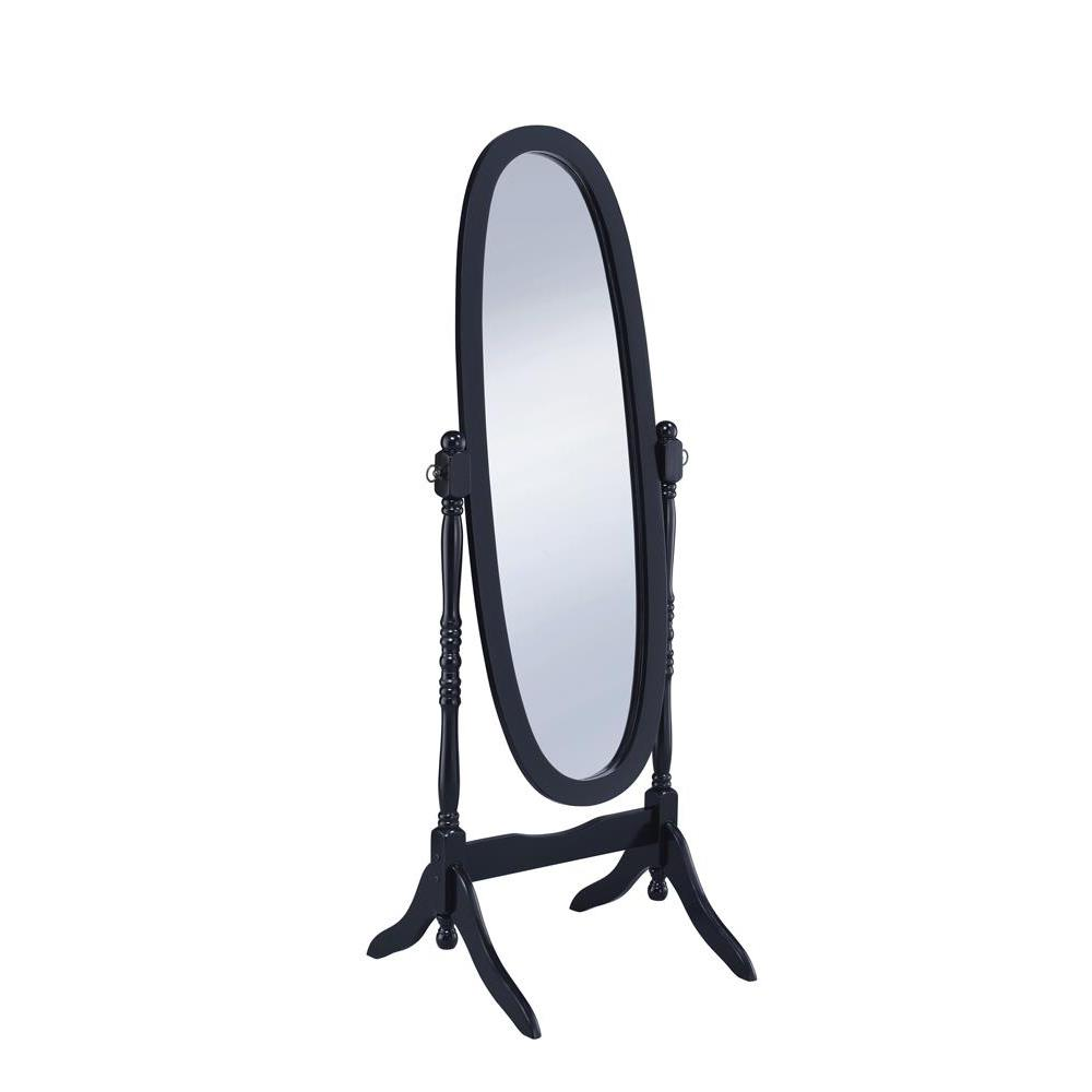 Foyet Wood Adjustable Full Length Cheval Mirror Black