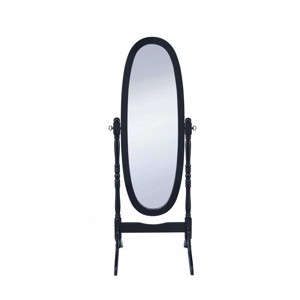 Foyet Wood Adjustable Full Length Cheval Mirror Black