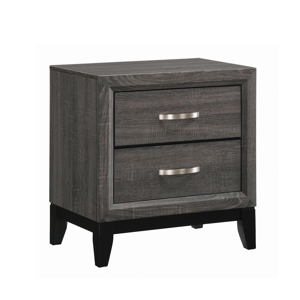 Watson 2-drawer Nightstand Grey Oak