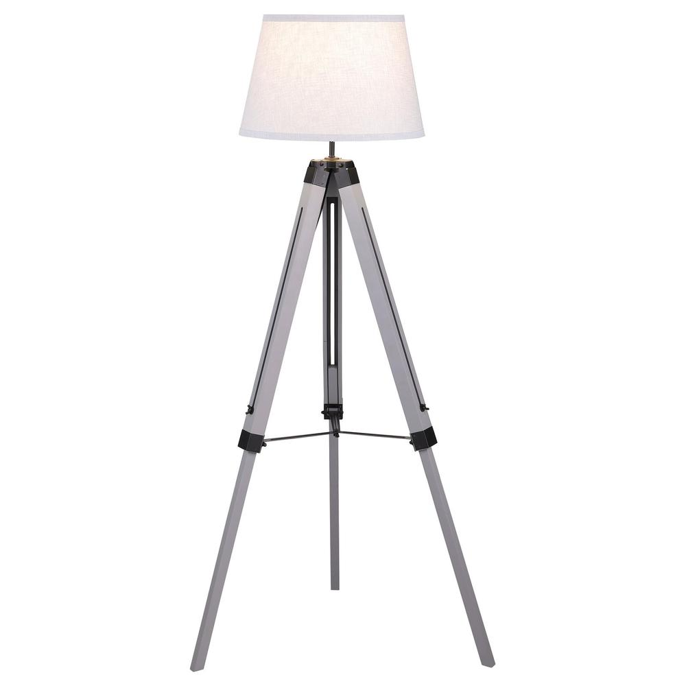 Dayton 56-Inch Empire Shade Metal Tripod Floor Lamp – Grey