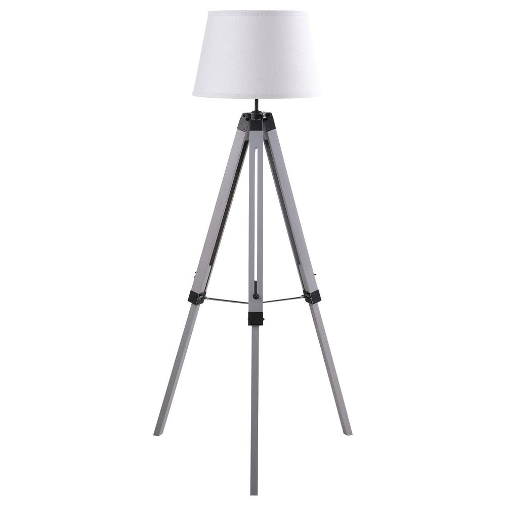 Dayton 56-Inch Empire Shade Metal Tripod Floor Lamp – Grey