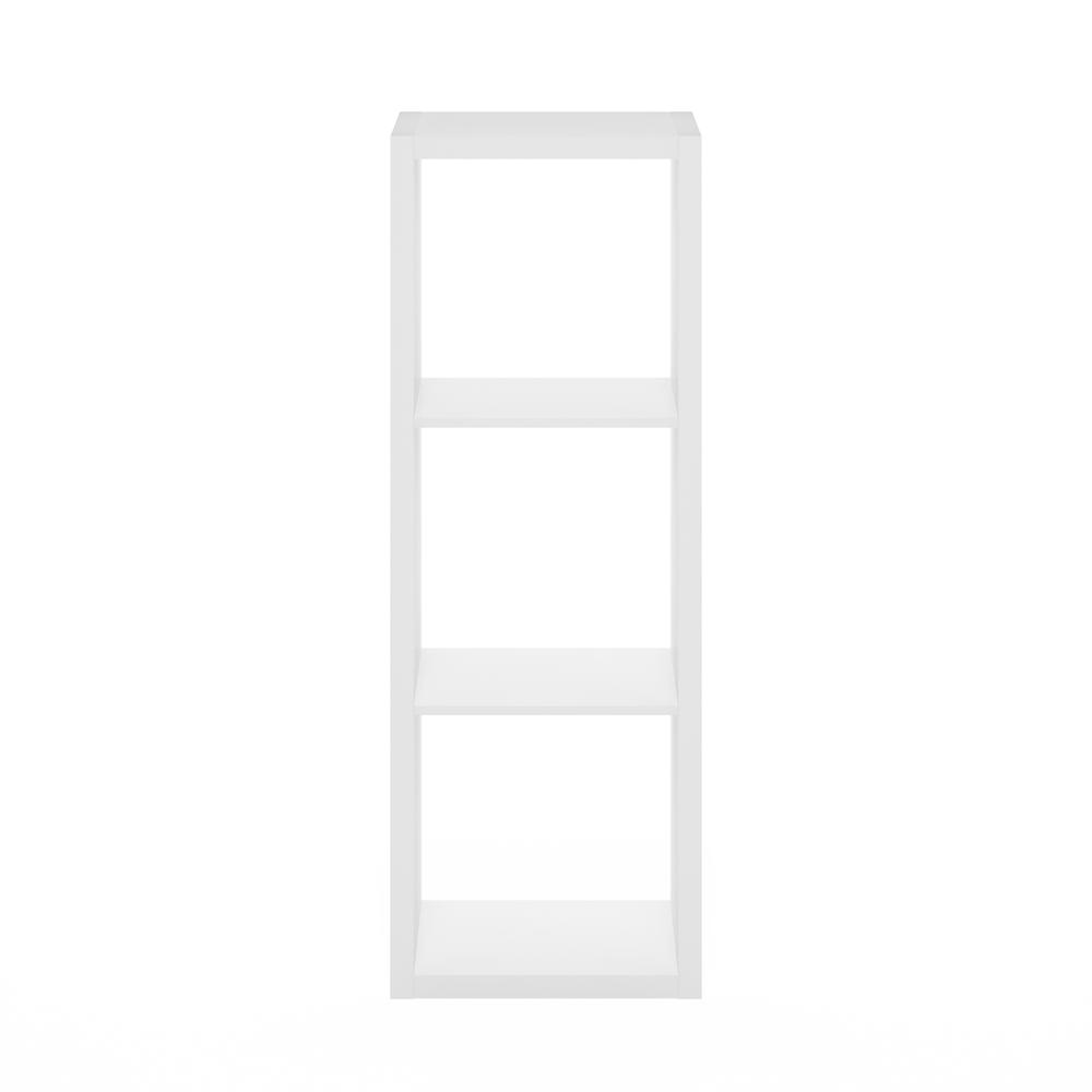 Cubicle Open Back Decorative Cube Storage Organizer – 3-Cube Standing Shelf (White)