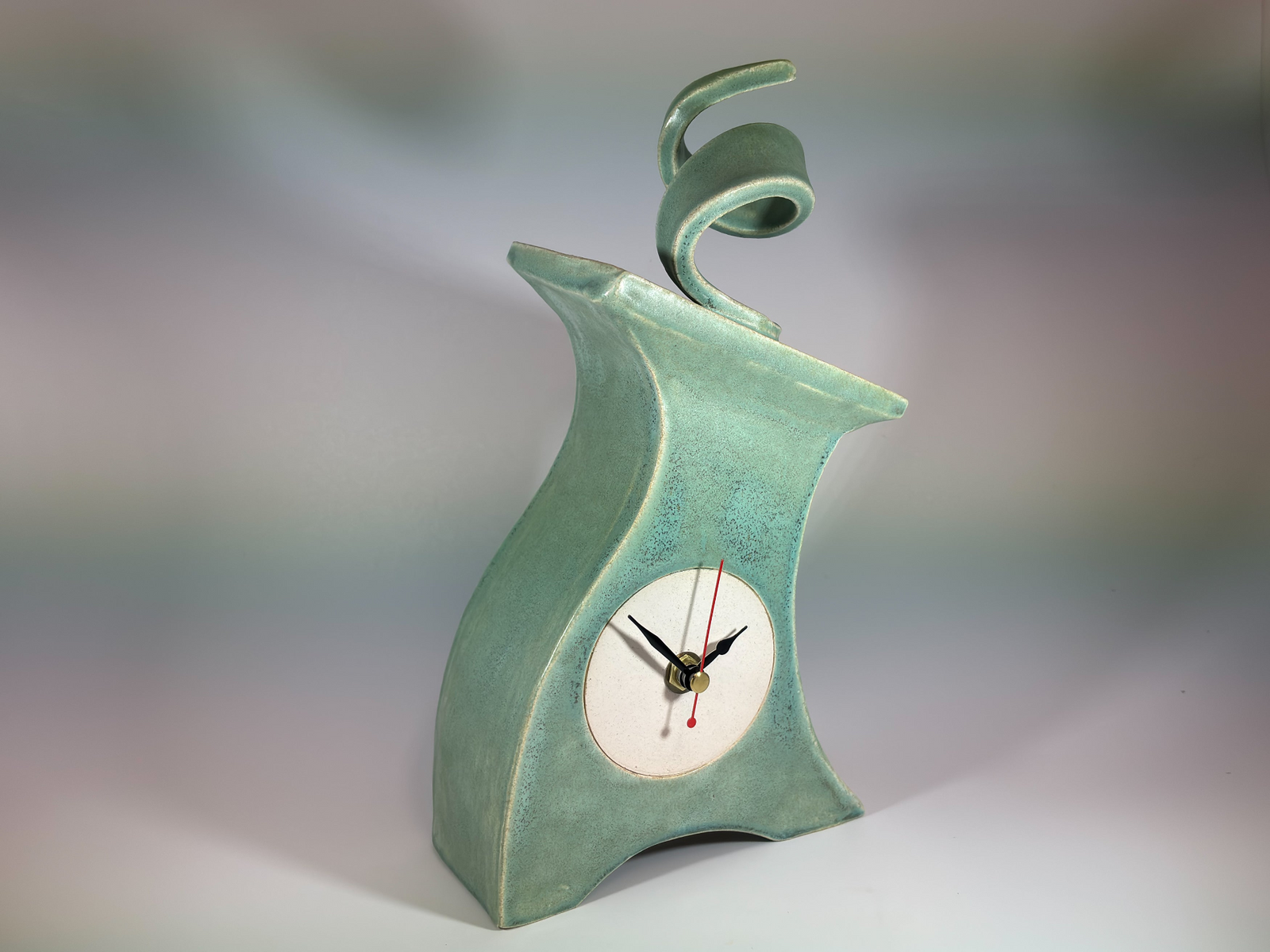 Ceramic Mantel Clock - Cornish Copper