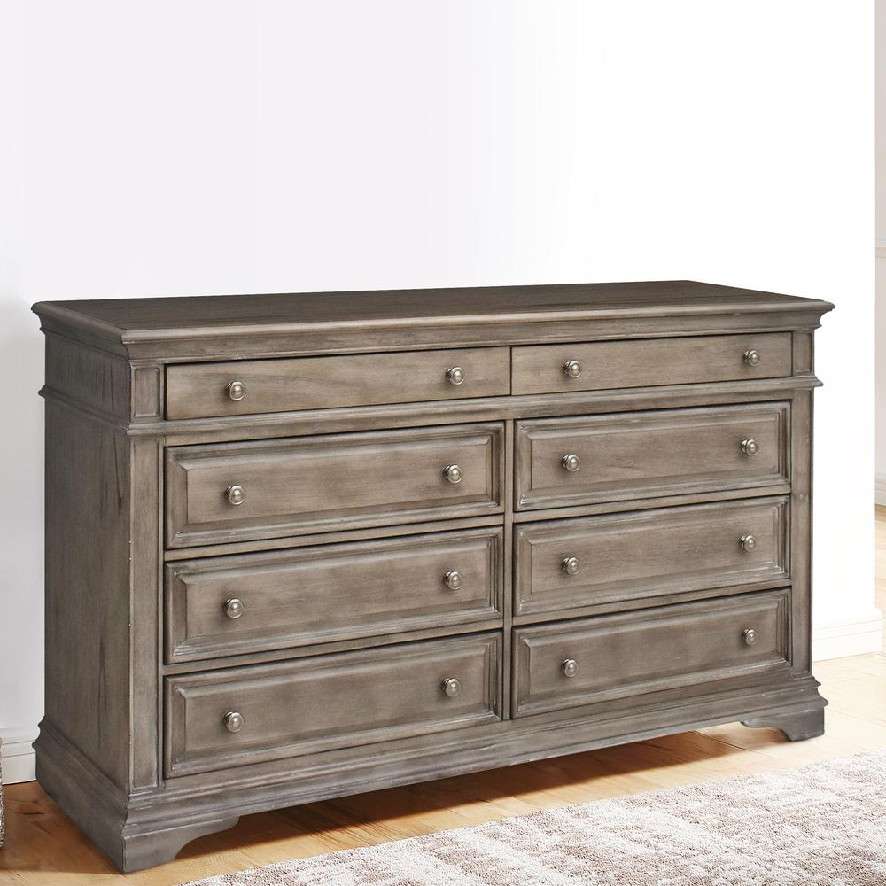 Highland Park 8-Drawer Dresser – Driftwood Farmhouse Bedroom Storage