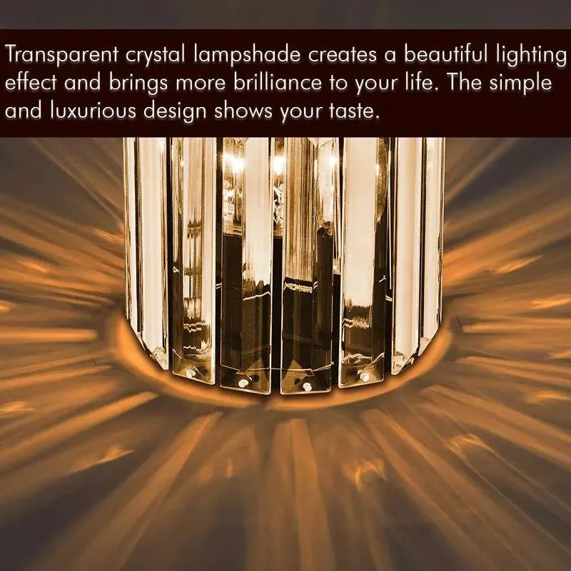 Modern 3-Light Crystal Pendant Light with Clear Glass Shades - Elegant Ceiling Light~5050