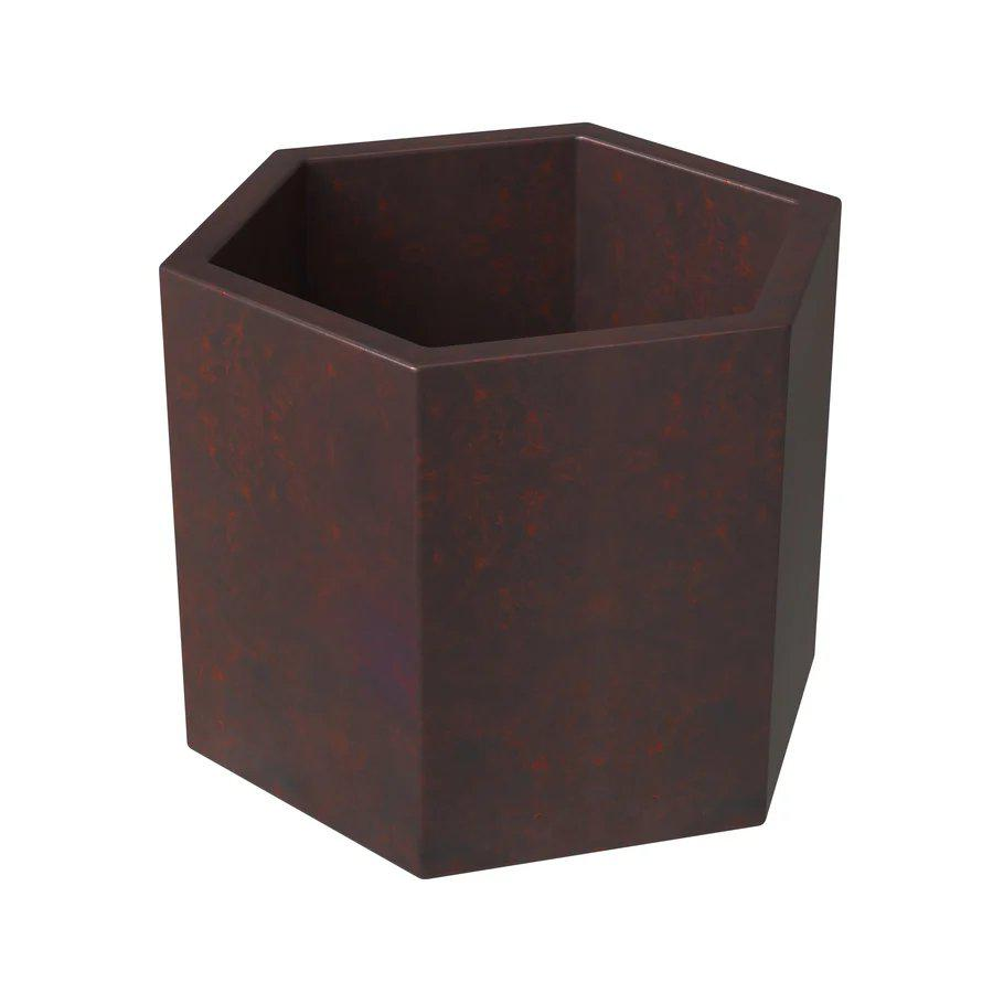 Thicket Series Poly Stone Planter in Brown 11 High