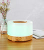 500ml Ultrasonic Aroma Diffuser + 6 Essential Oils | Quiet Humidifier, Air Purifier, 7 LED Colors, Auto-Off Safety, Wood Grain Design for Home, Bedroom & Large Rooms