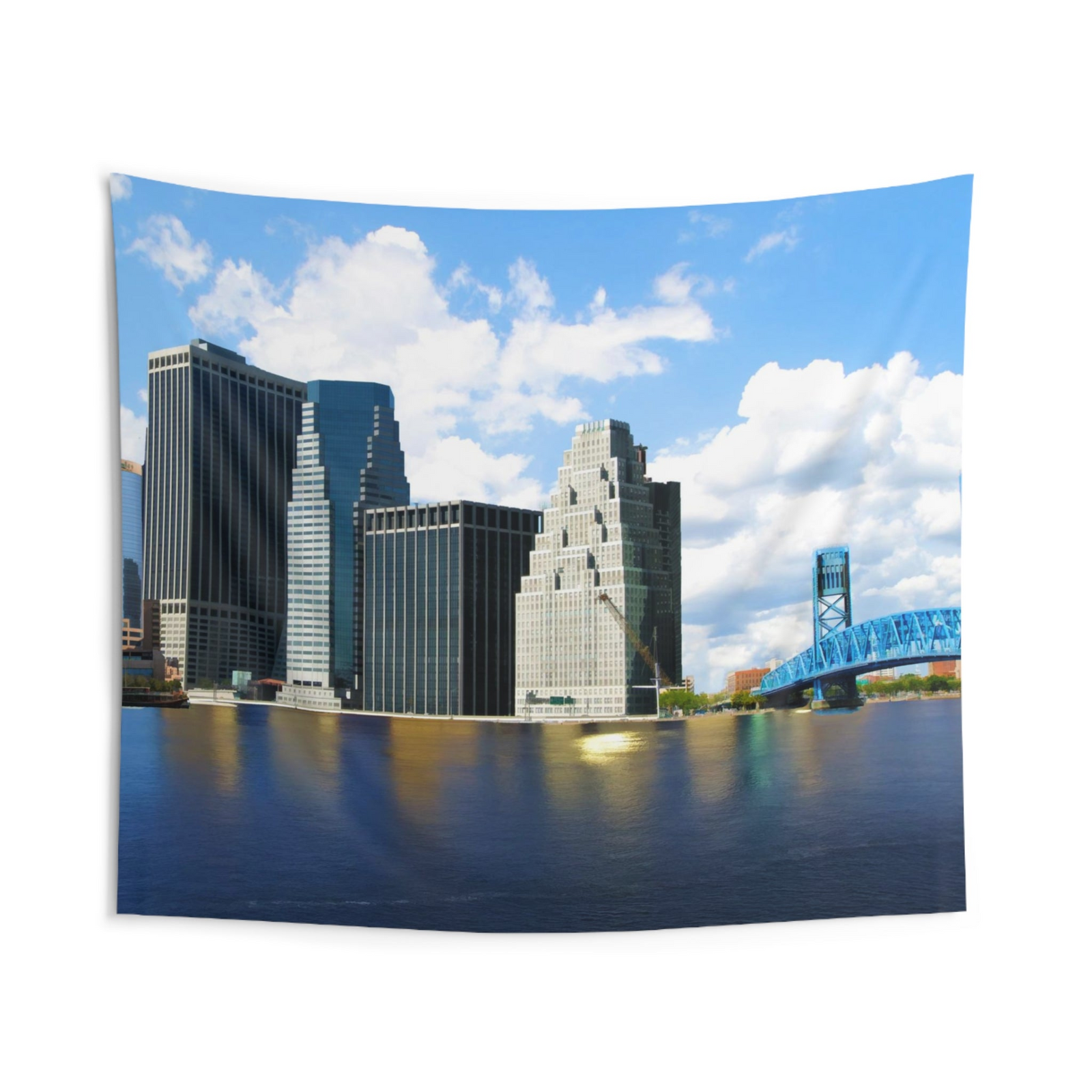 Florida Skyline Wall Tapestry – 100% Polyester Decorative Wall Tapestry