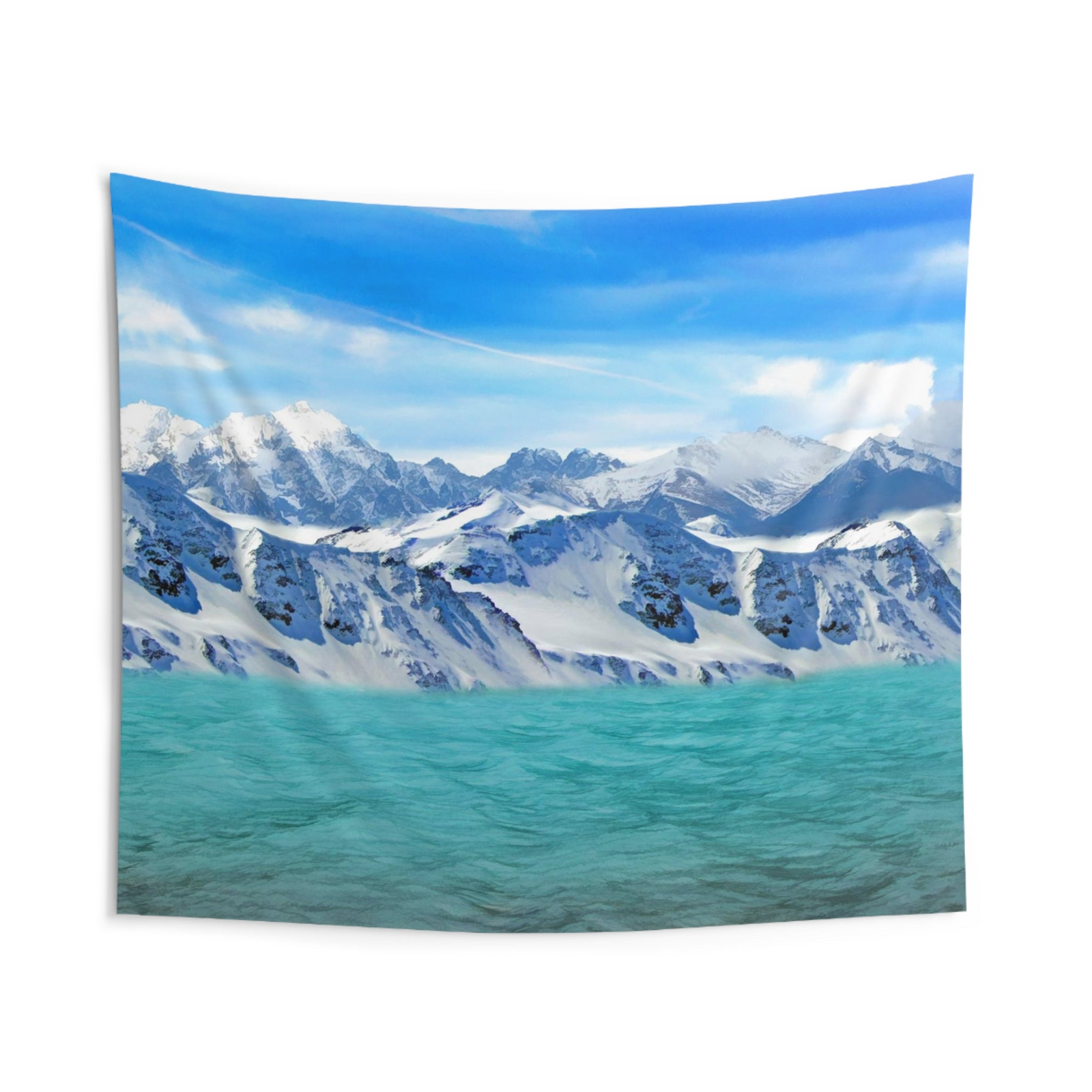 Mountain Lake Wall Tapestry – Scenic 100% Polyester Decorative Wall Tapestry