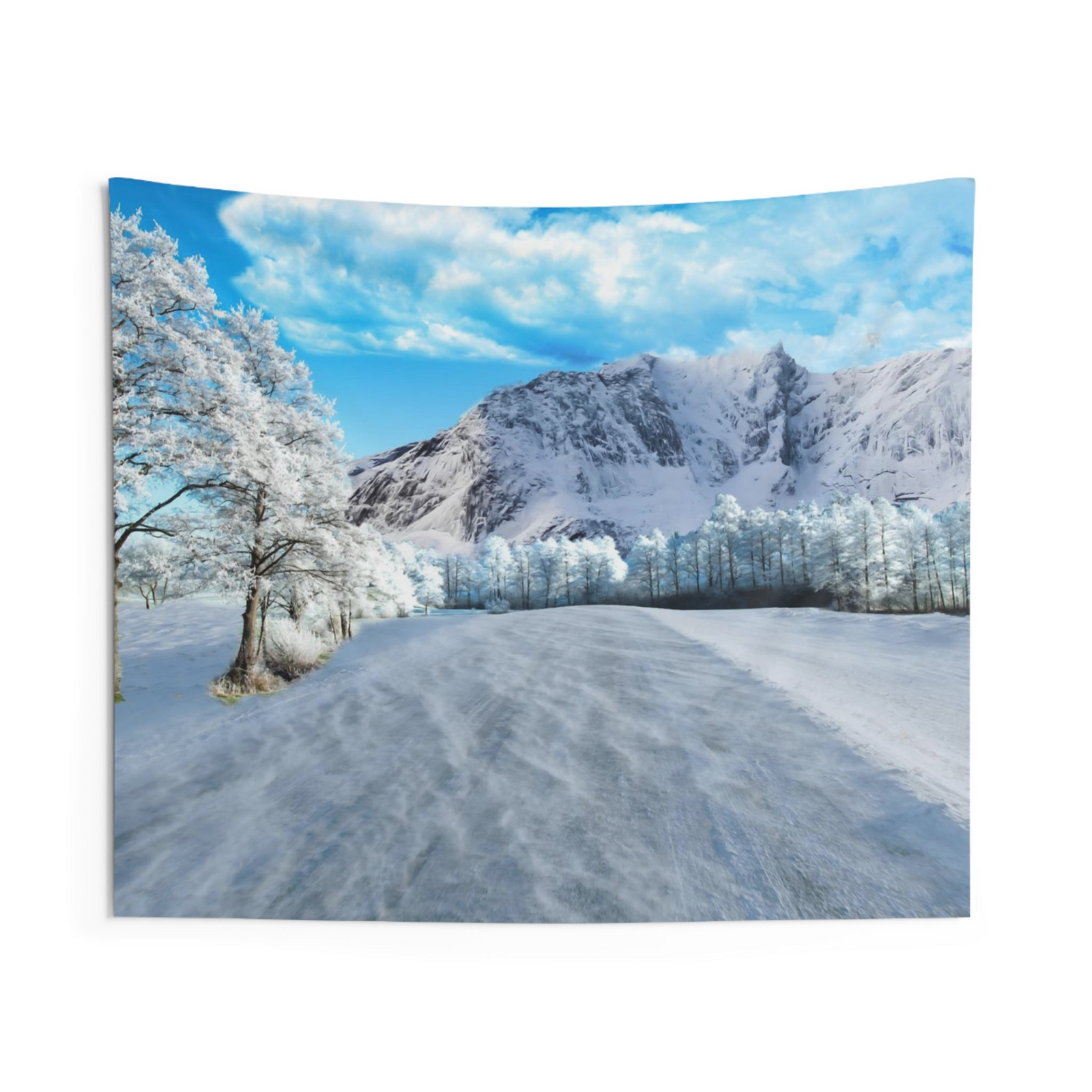 Winter Tree Wall Tapestry – 100% Polyester Decorative Wall Tapestry