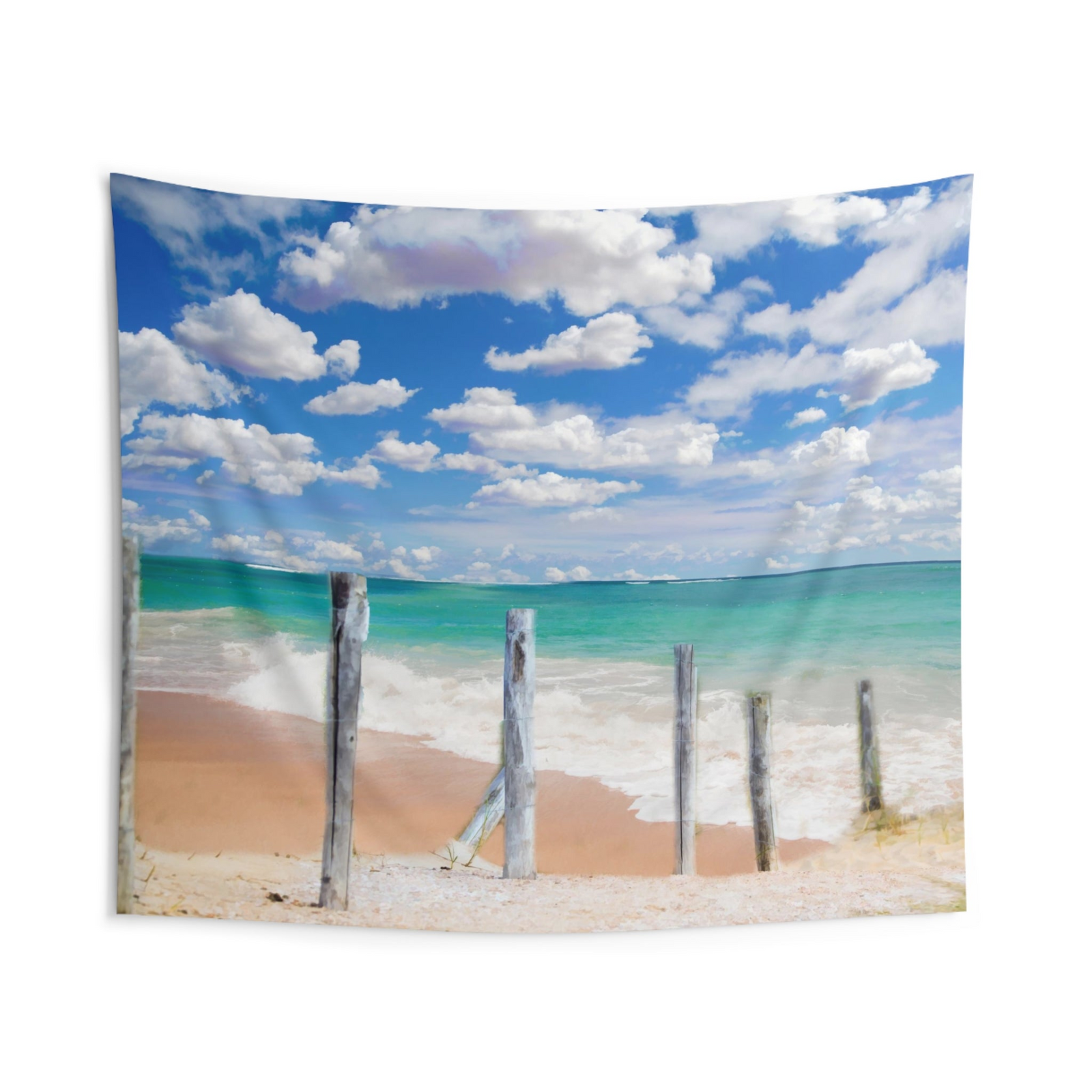 Beach Path Wall Tapestry – Scenic 100% Polyester Decorative Wall Tapestry