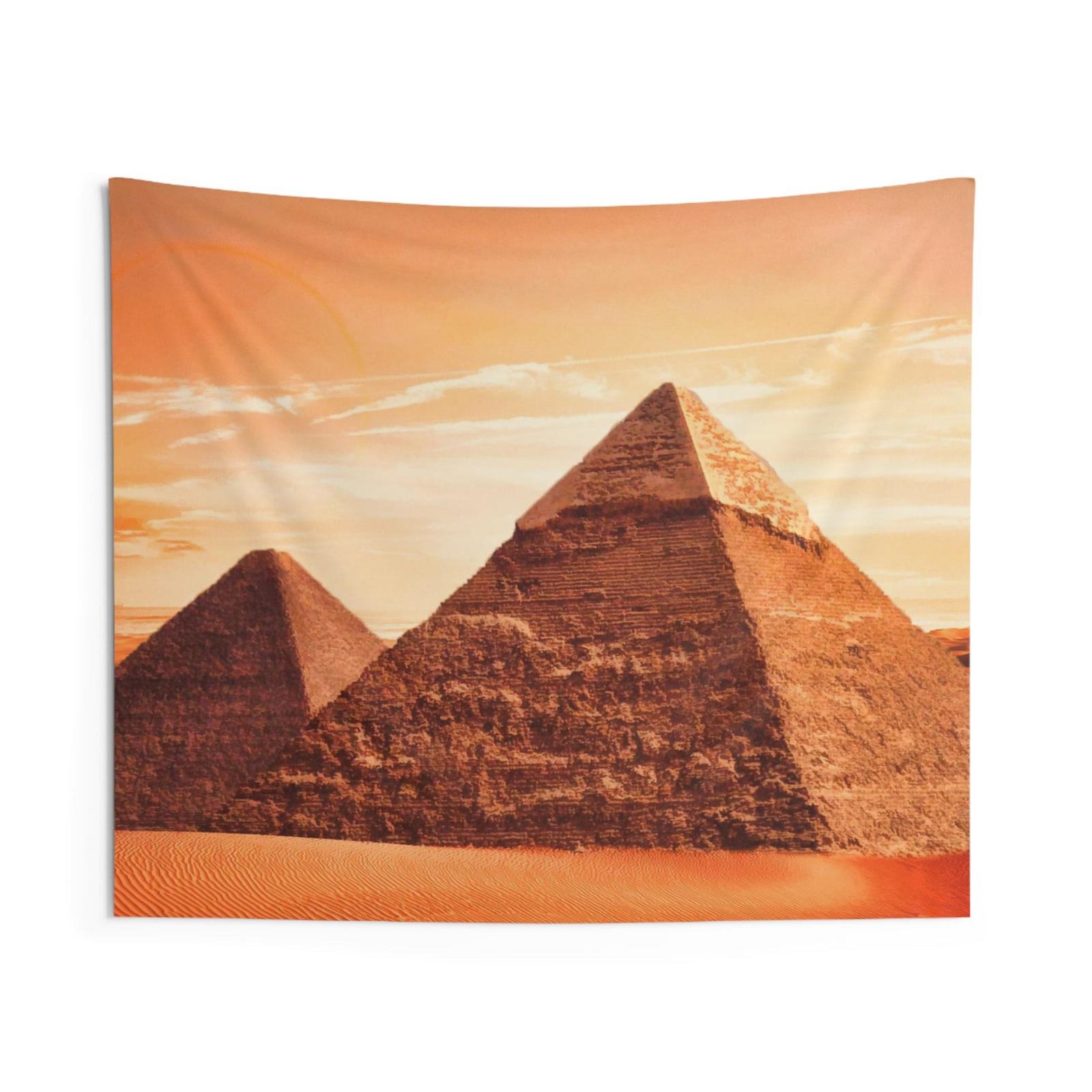 Orange Pyramid Wall Tapestry – 100% Polyester Decorative Wall Tapestry