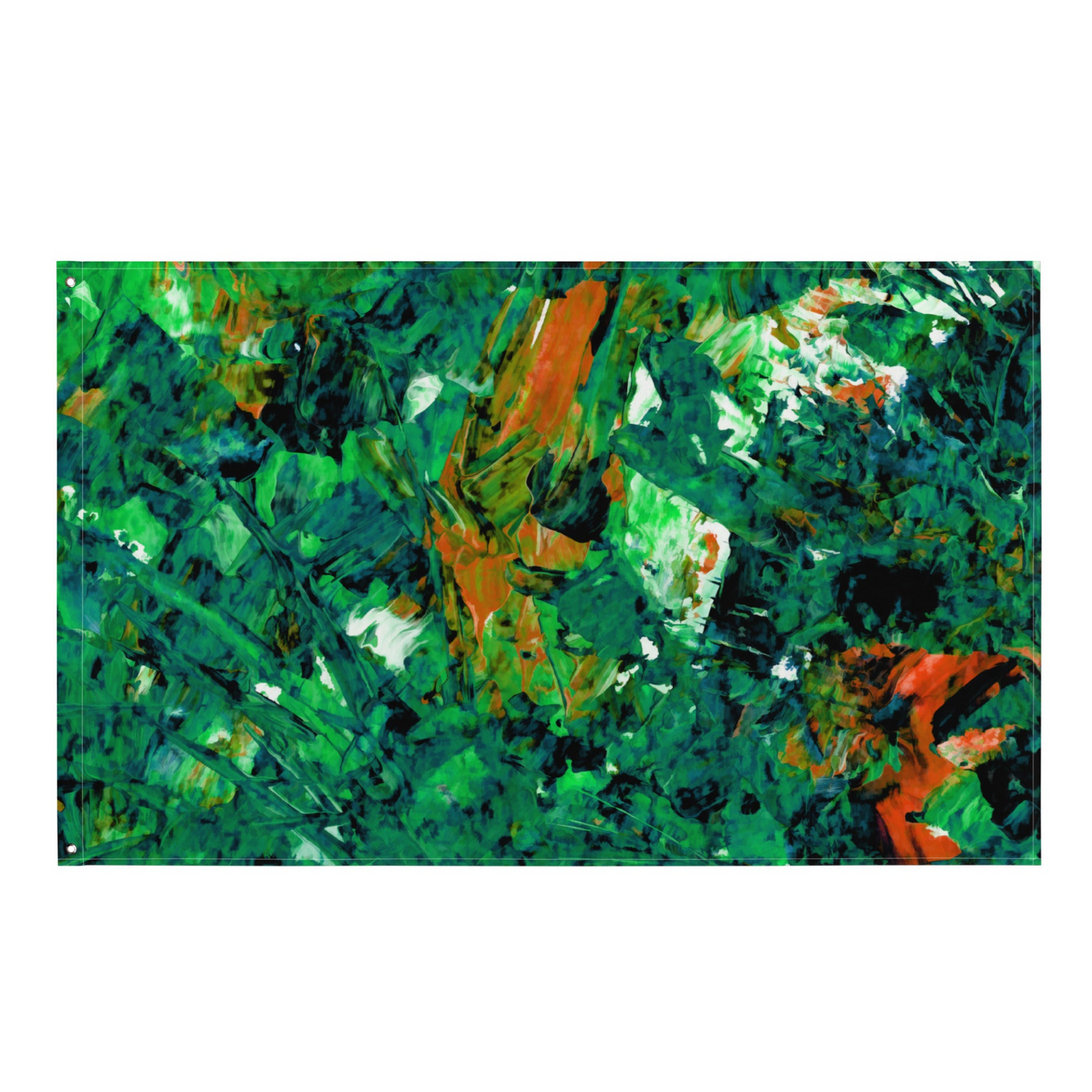 Abstract Green Wall Tapestry – 100% Polyester Modern Wall Hanging