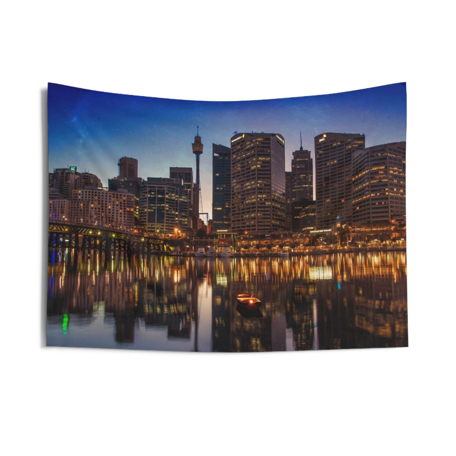 Sydney Riverside Wall Tapestry – 100% Polyester Decorative Wall Tapestry