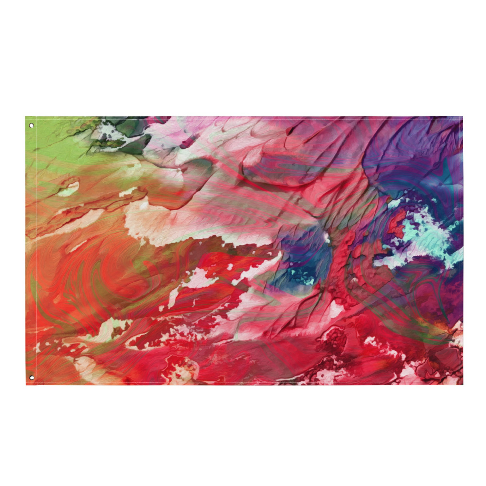 Colorful Abstract Painting Wall Tapestry – Modern Polyester Flag Wall Hanging