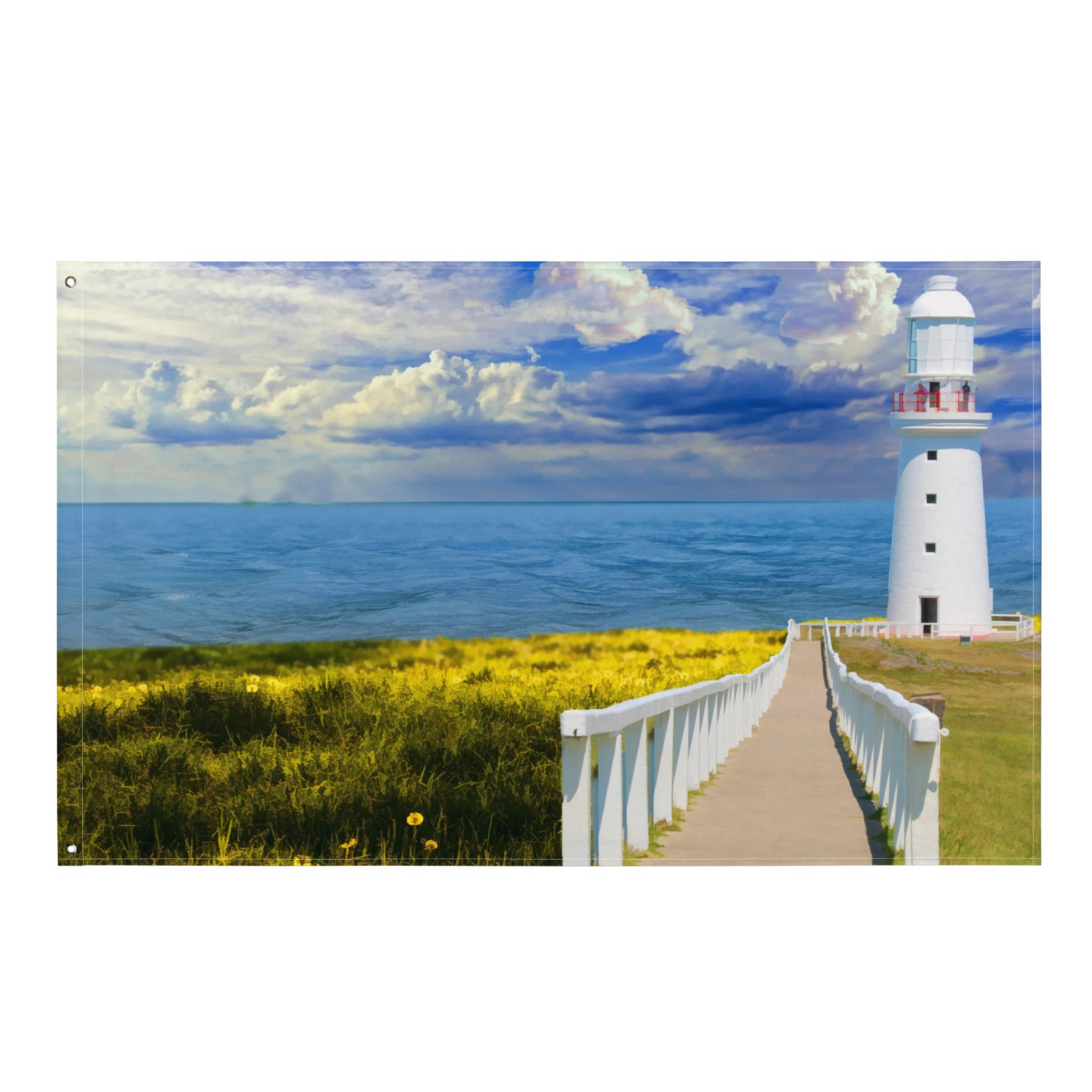 Pathway to Lighthouse Wall Tapestry – 100% Polyester Decorative Wall Tapestry
