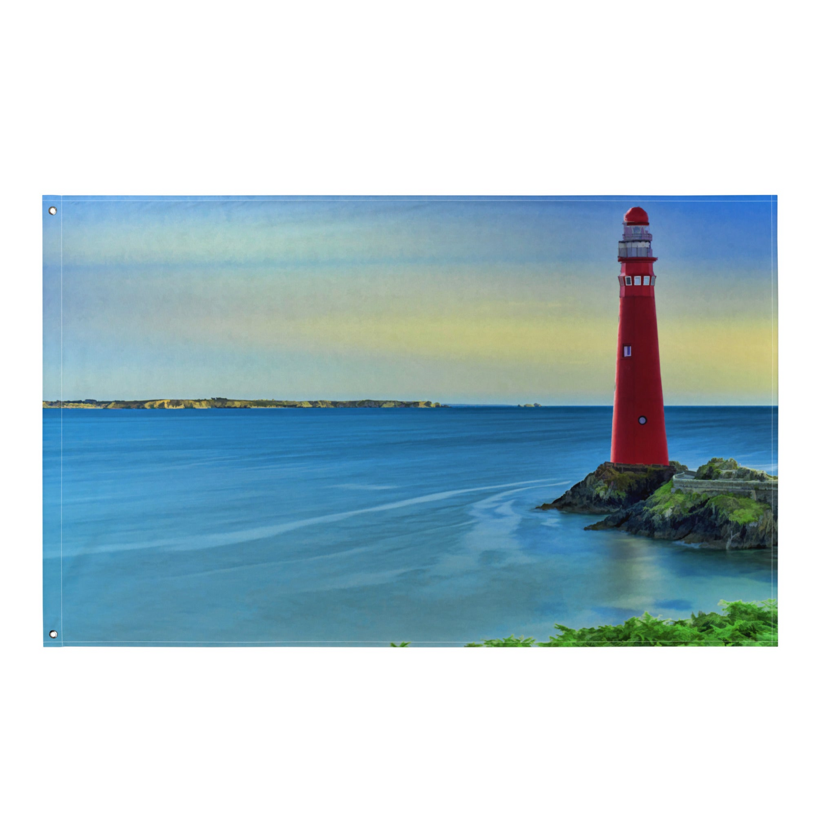 Lighthouse Painting Wall Tapestry – 100% Polyester Coastal Wall Hanging