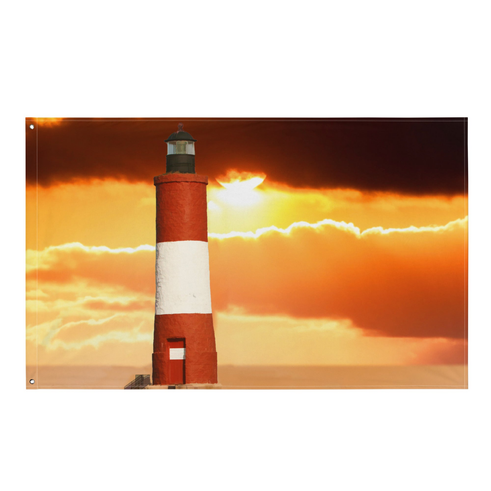 Lighthouse Wall Tapestry – Coastal Polyester Flag Wall Hanging
