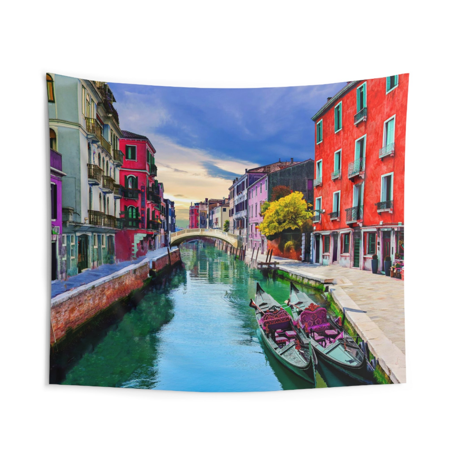Venice Cityscape Wall Tapestry – 100% Polyester Decorative Wall Tapestry