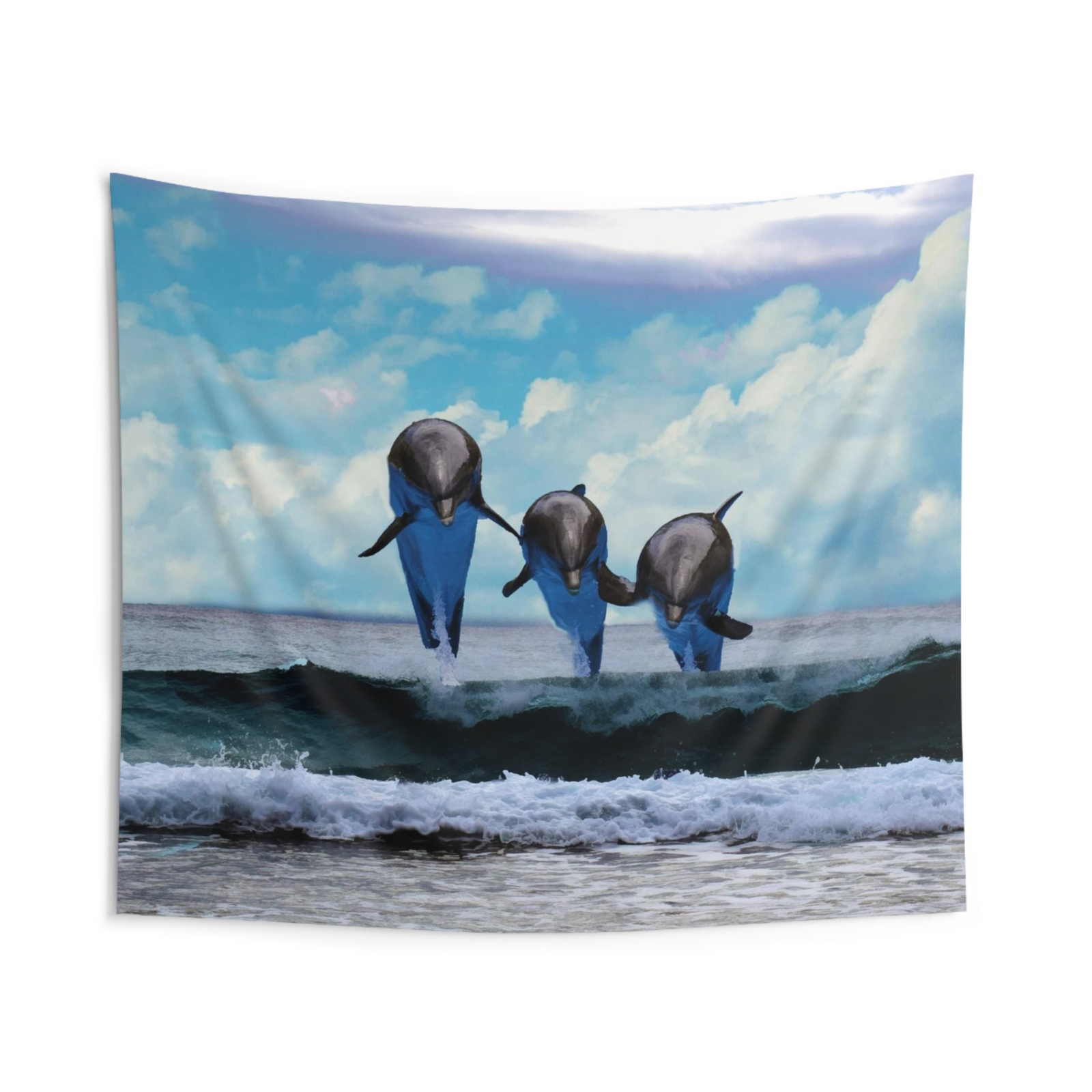 Dolphin Dancing Wall Tapestry – 100% Polyester Decorative Wall Tapestry