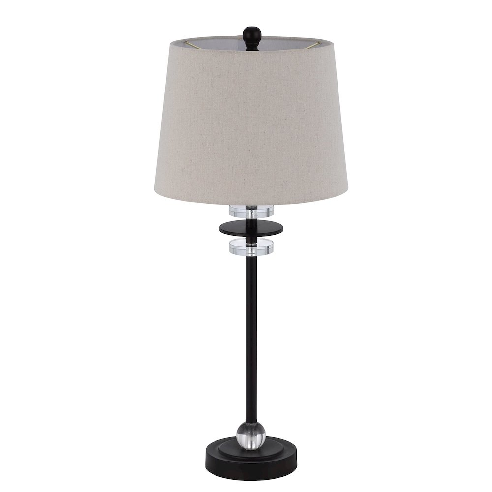 Sitka 60W Buffet Lamps – Black Metal & Crystal (Sold as Pair)