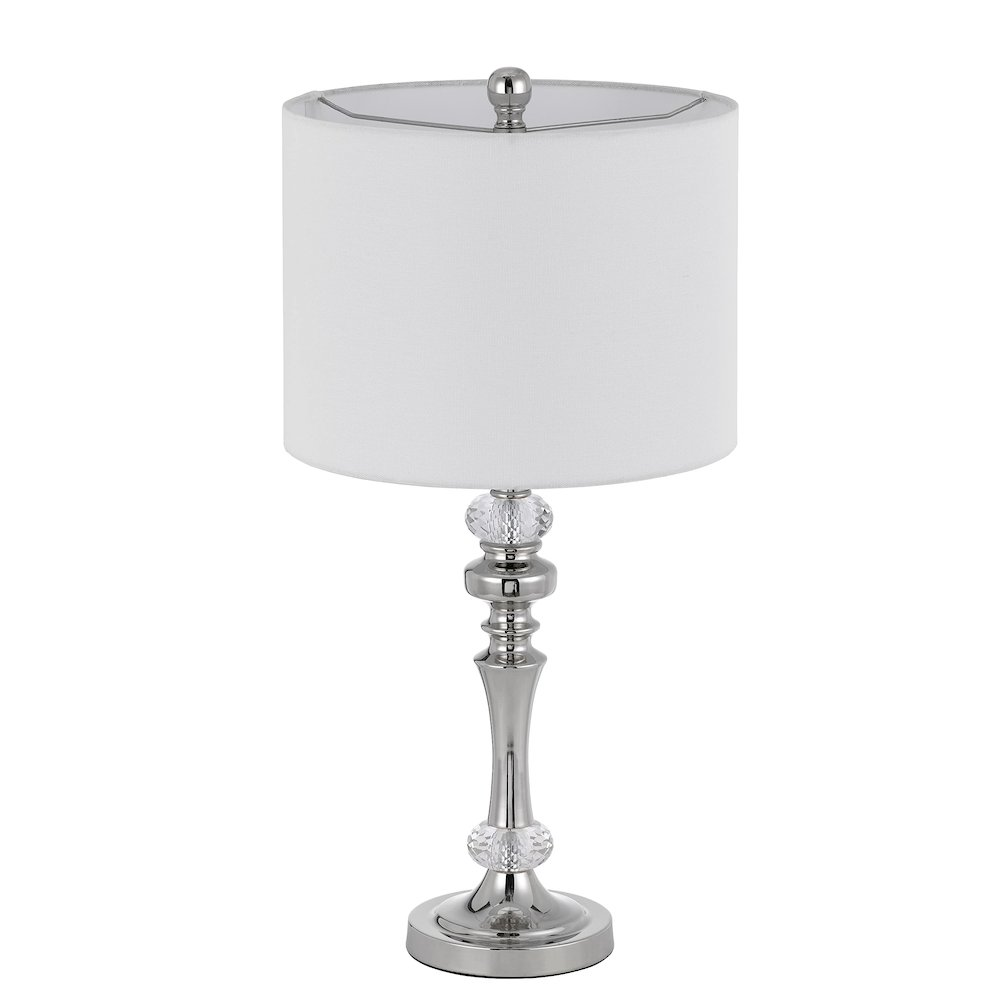Effingham 60W Brushed Steel & Crystal Buffet Table Lamps – Set of 2