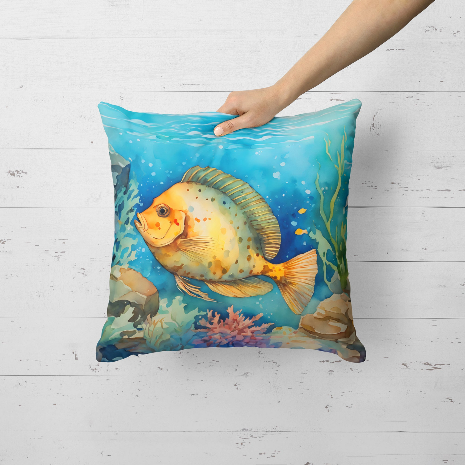 Flounder Throw Pillow