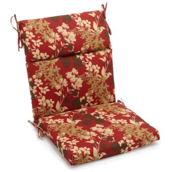 18-inch by 38-inch Spun Polyester Patterned Outdoor Squared Chair Cushion