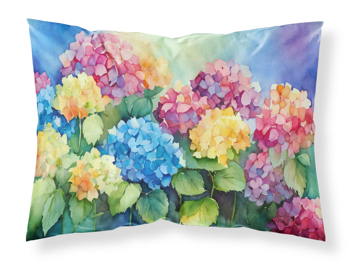 Hydrangeas in Watercolor Standard Pillowcase