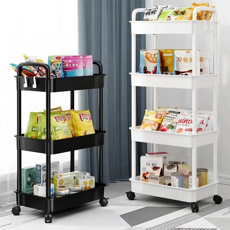Kids Rolling Storage Organizer with Wheels – Multi-Variant Trolley Shelf