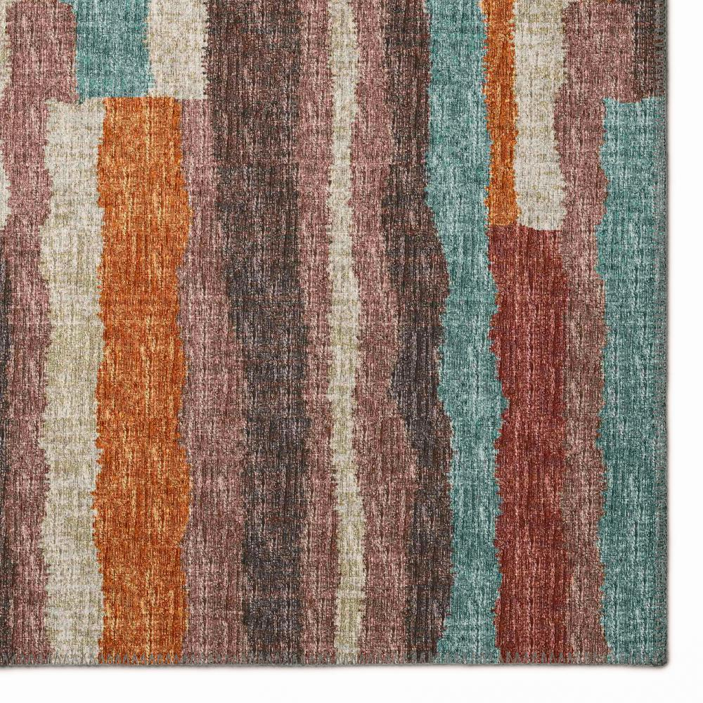 Bravado Paprika Contemporary Striped 1'8" x 2'6" Accent Rug Paprika ABV37