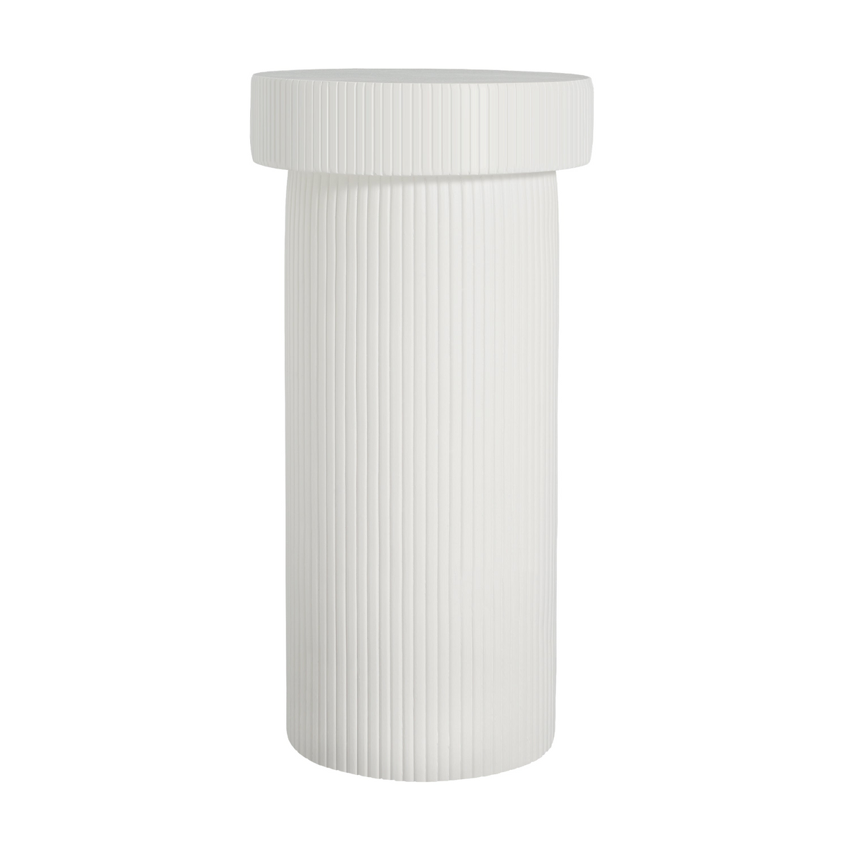 White Magnesium Oxide Planter Stand with Potted Design