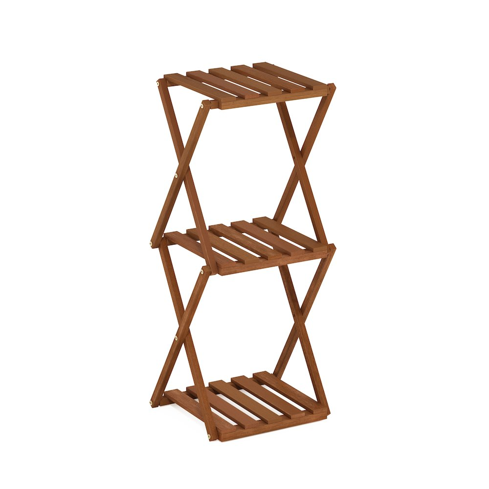Outdoor Toolless Multipurpose Folding Display Shelf, Plant Stand, Side Table