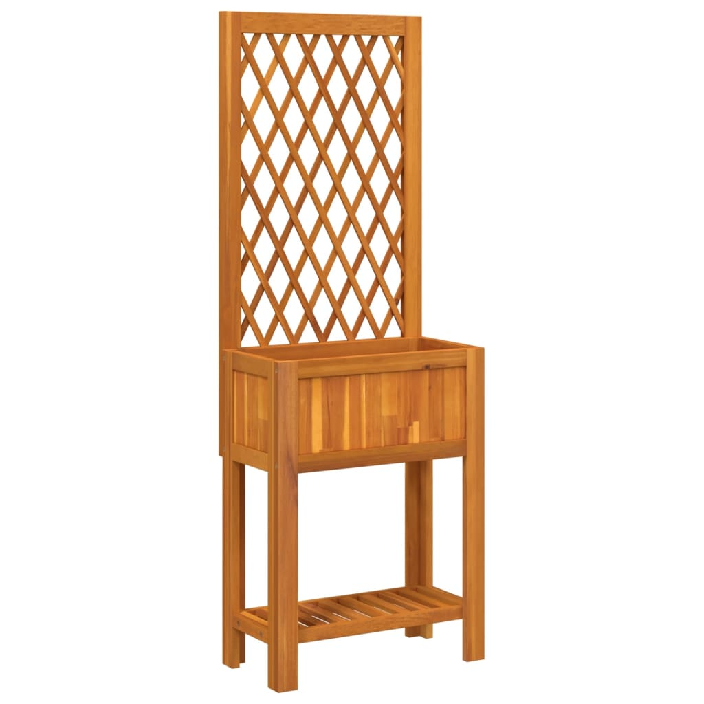 vidaXL Planter Natural Wood Solid Acacia wood Medium Planters Planter