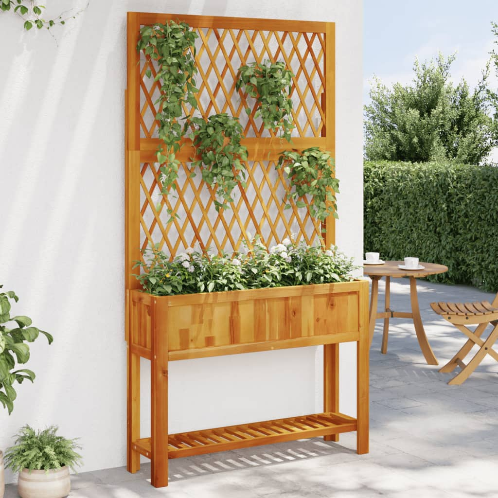 vidaXL Planter Natural Acacia Solid Acacia wood Large Durable Planter
