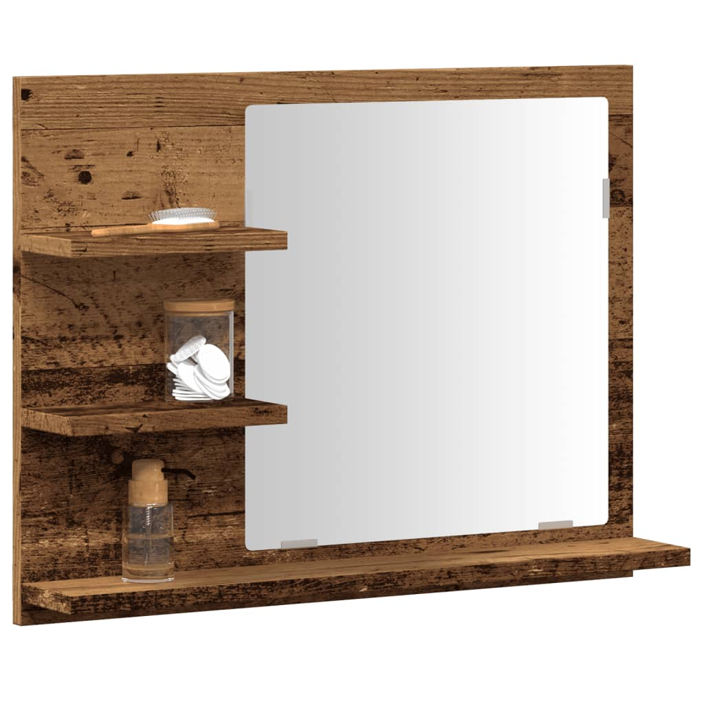 vidaXL Bathroom Mirror Cabinet Artisan Oak 60x10.5x45 cm
