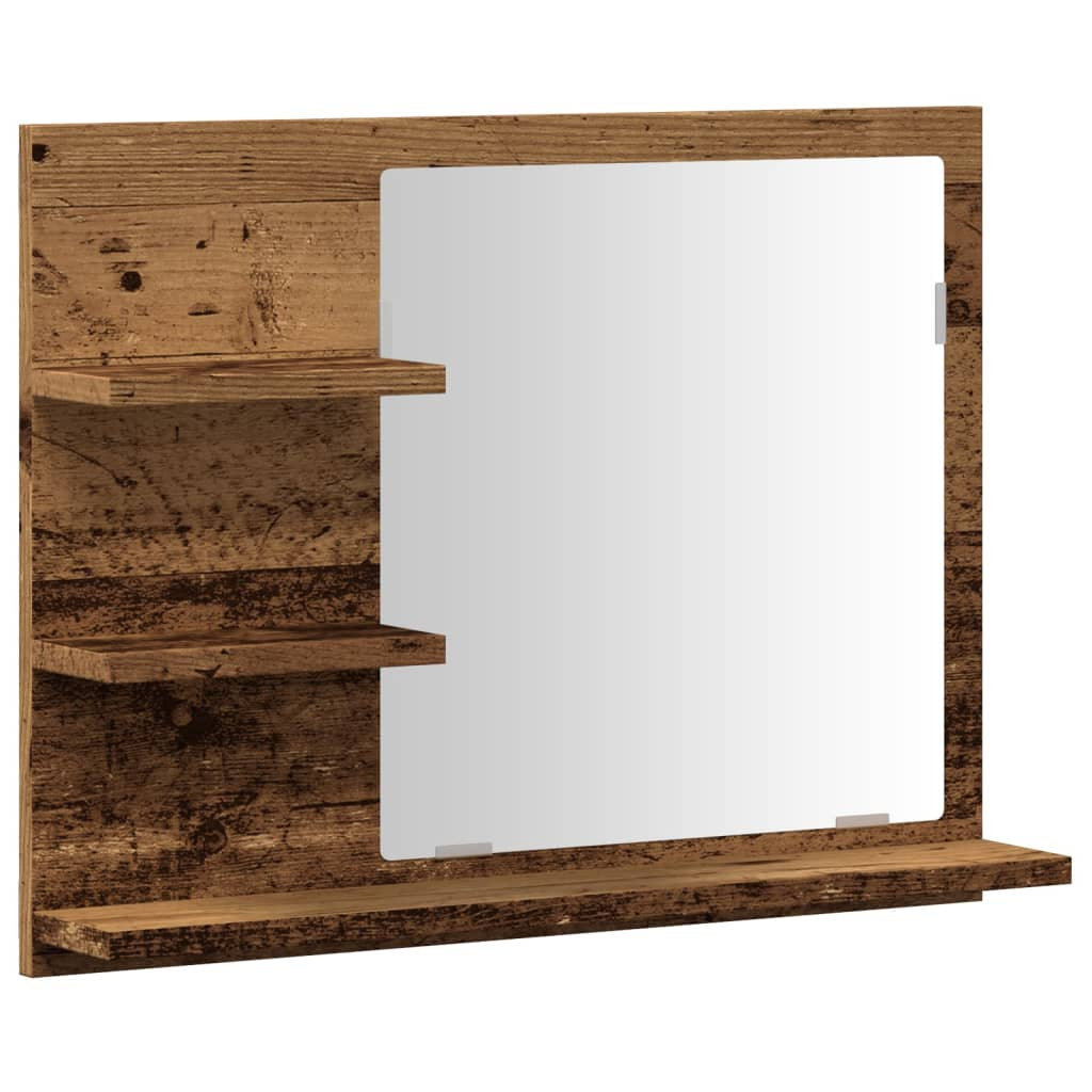 vidaXL Bathroom Mirror Cabinet Artisan Oak 60x10.5x45 cm