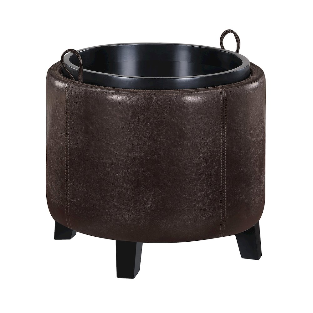 Designs4Comfort Oscar Storage Ottoman with Reversible Tray