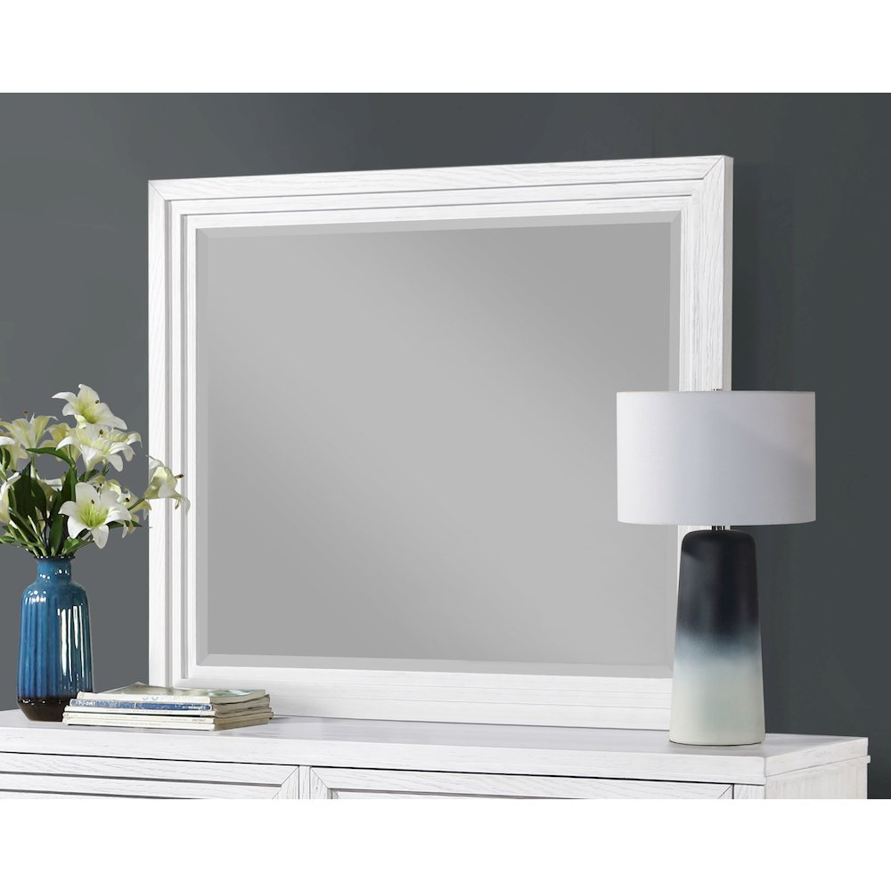 Marielle Dresser Mirror Distressed White