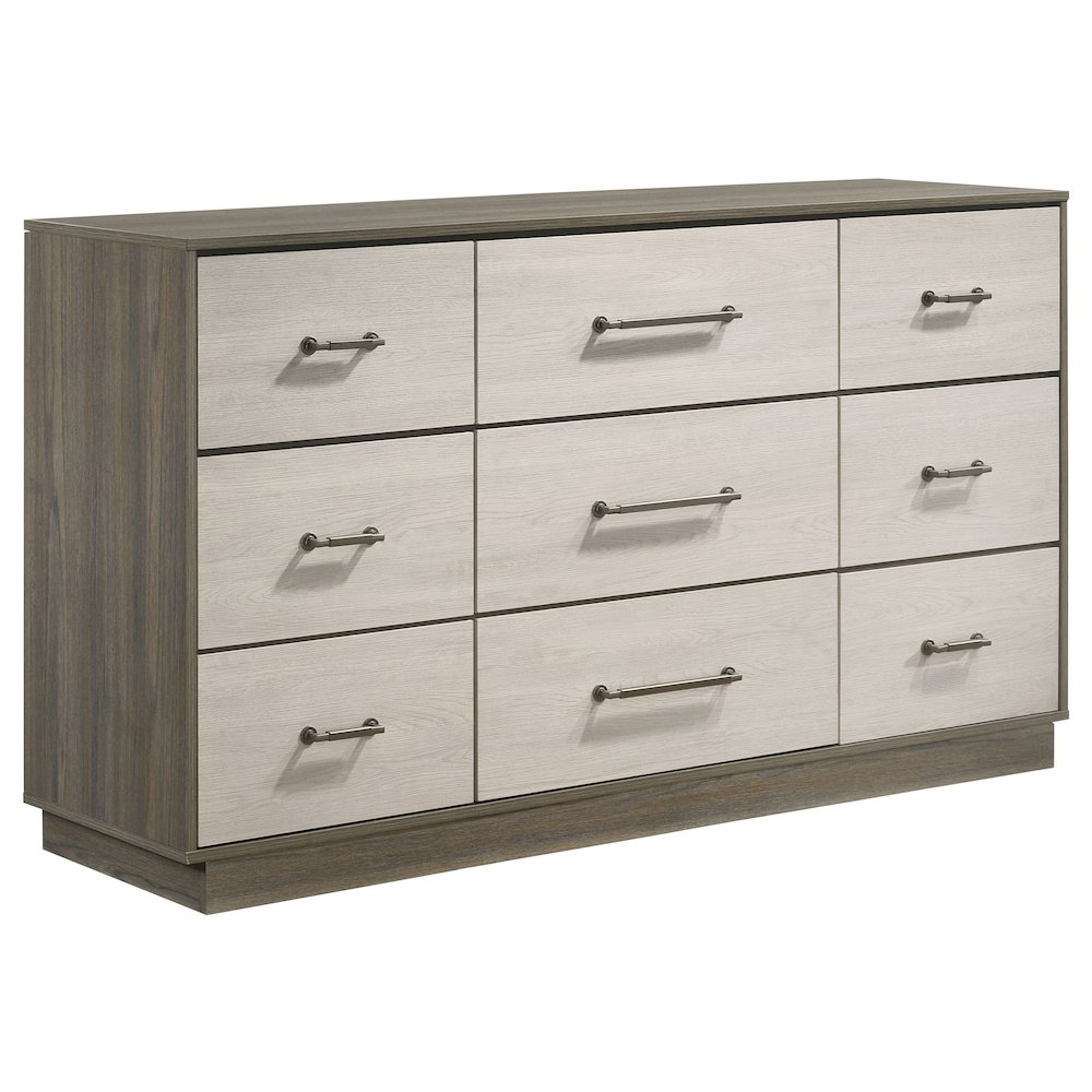 Fenwick 9-Drawer Dresser Cabinet – Grey Oak