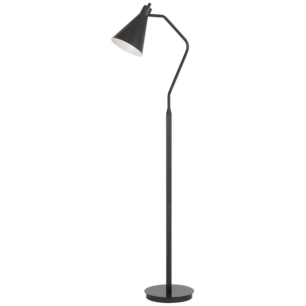 Capstone Task Metal Floor Lamp with Swivel Shade – Iron Grey