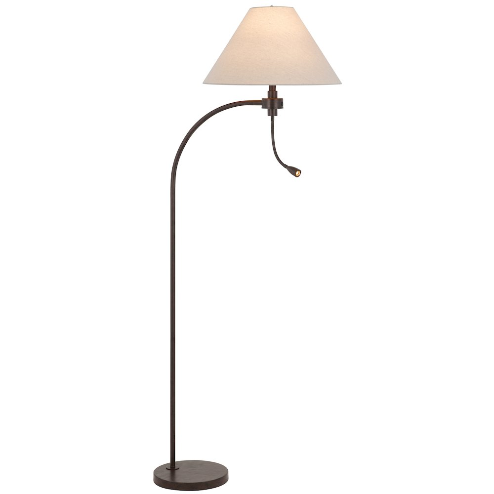 Ashland Mini Arc Floor Lamp with LED Reading Light – 100W Metal Design