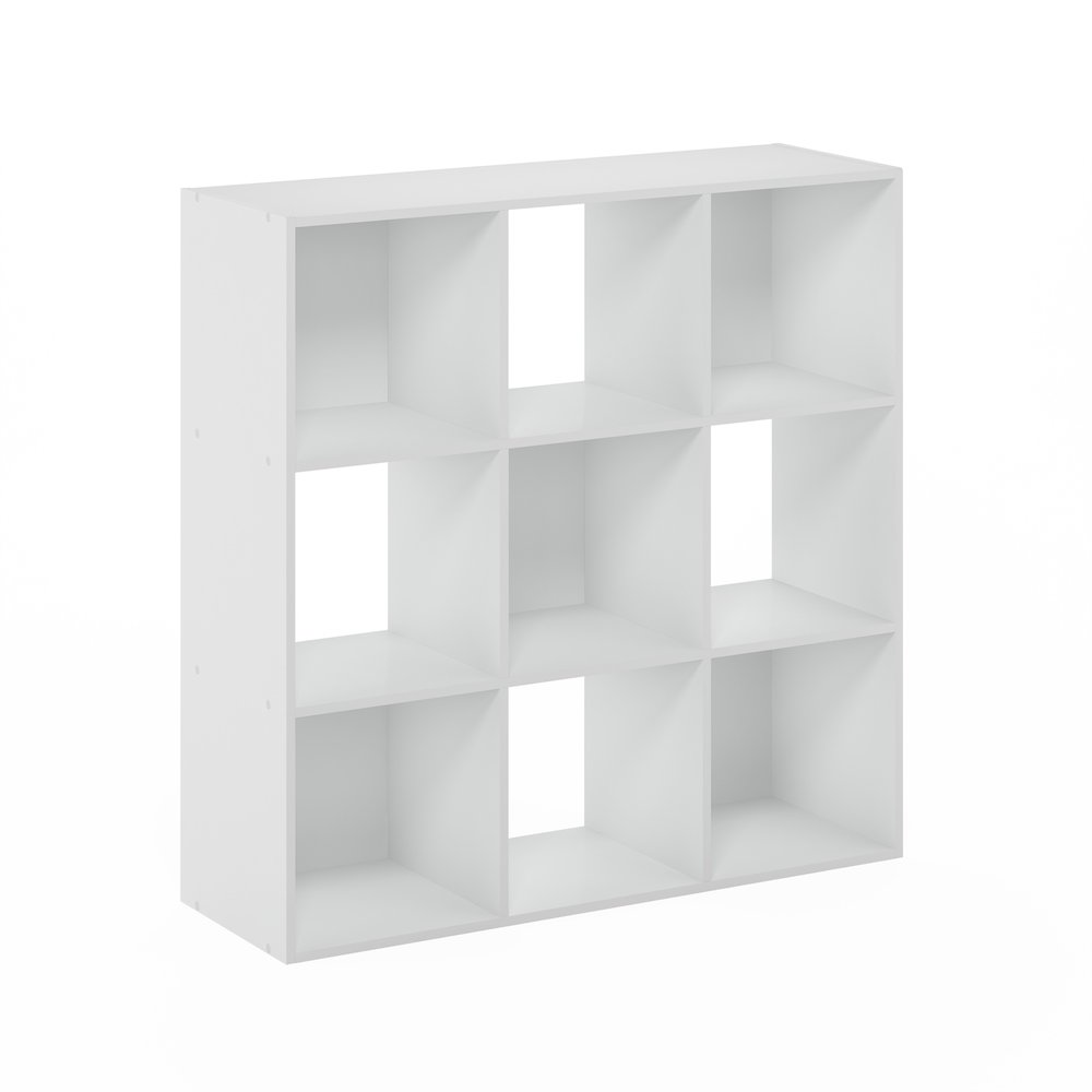 Pelli Cubic Multipurpose Clothing & Closet Storage Organizer Shelf – 9 Cube (White)