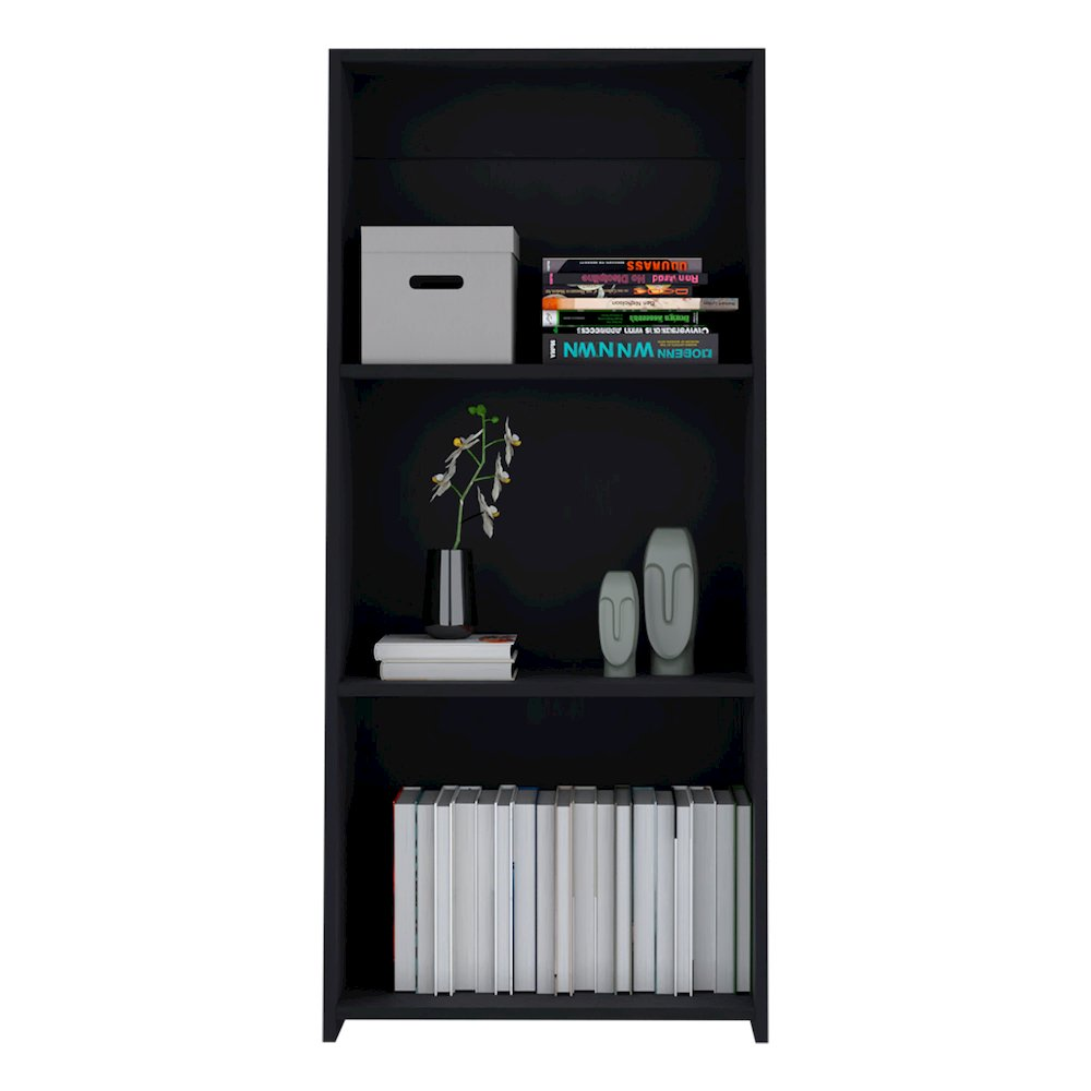 Gakona Bookcase, 3 shelves, Black