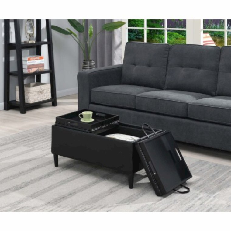 Designs4Comfort Magnolia Storage Ottoman with Trays