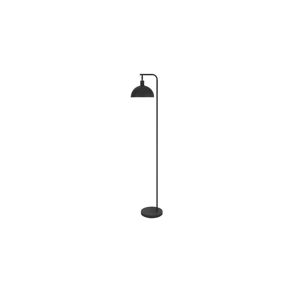 Koepel Black Metal Hanging Floor Lamp with Dome Shade – 60W