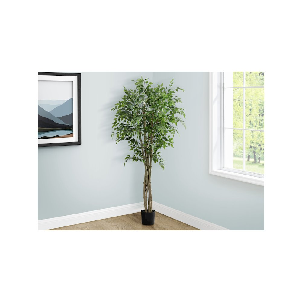 Artificial Plant, 79" Tall, Ficus Tree, Floor